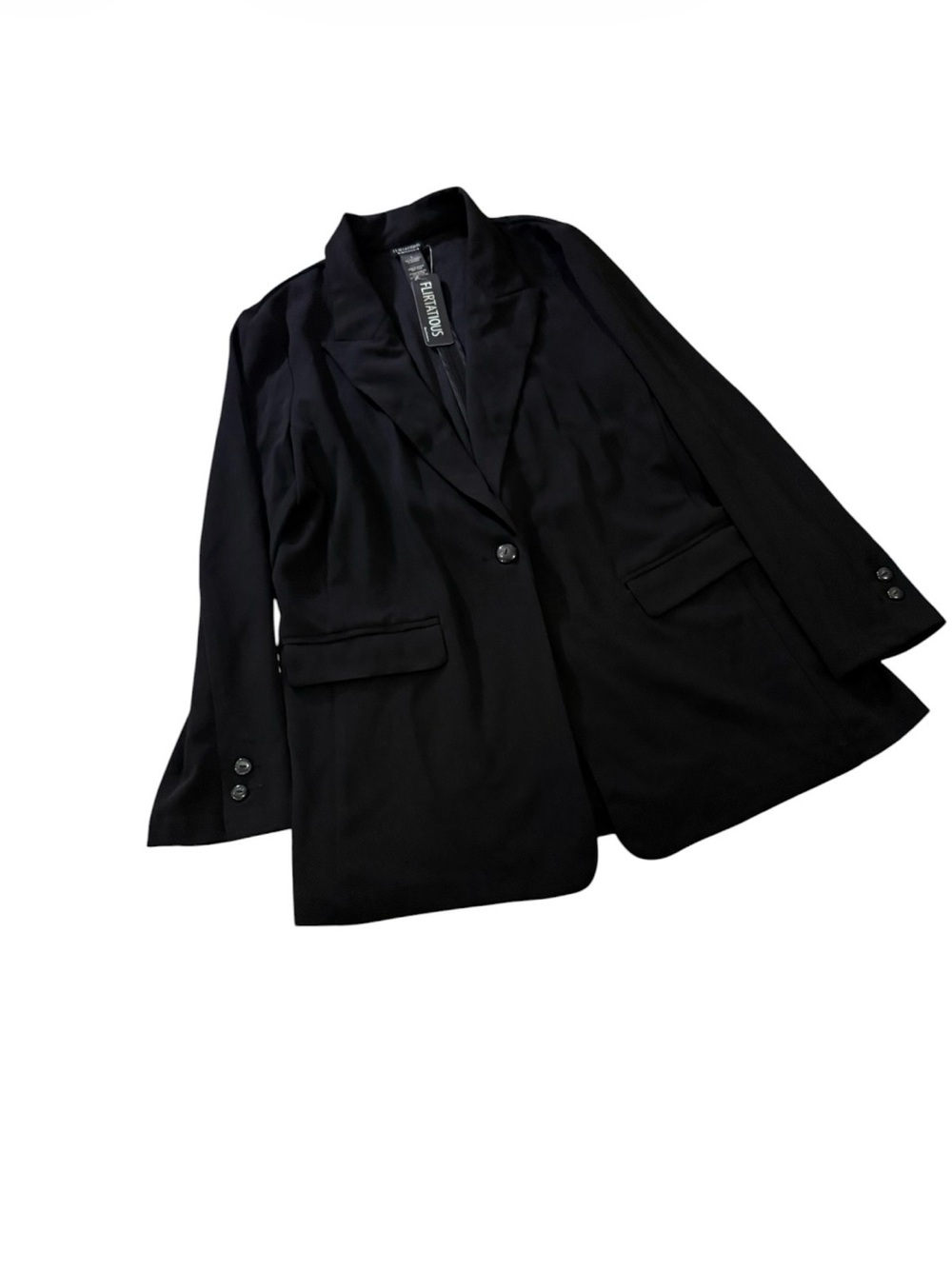 Ramy Brook Black Single-Button Tailored Blazer